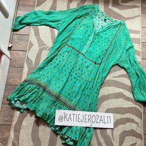 Anthro 3x dress Green Knee length Anthropologie